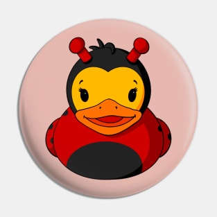 Ladybug Rubber Duck Pin