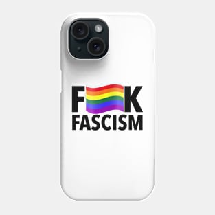 F Fascism - Censored with Gay Pride Flag Phone Case