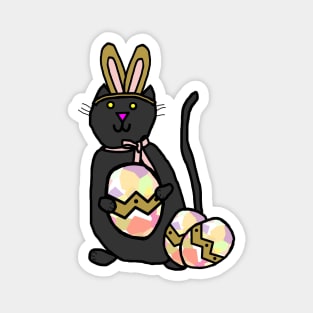 Funny Easter Bunny Ears Cat Magnet