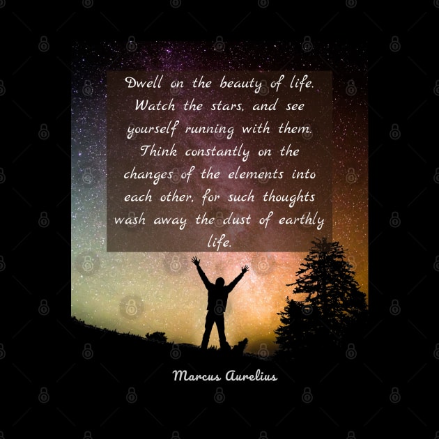 Marcus Aurelius  quote: Dwell on the beauty of life. by artbleed