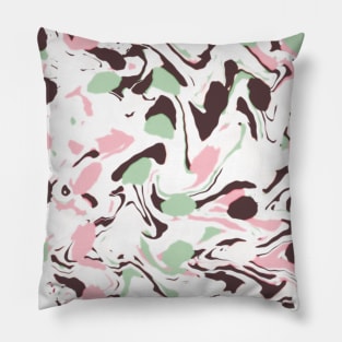 Stirred colors on white Pillow