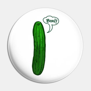 Scary Cucumber Boo Original Funny New School Art Pin