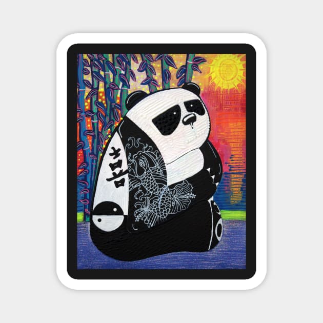 Panda Zen Master Magnet by barbosaart