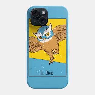 El Buho // Mexican Luchador Owl Loteria Card Phone Case