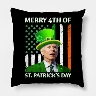 Merry 4th of Patricks Day Funny Joe Biden Pillow