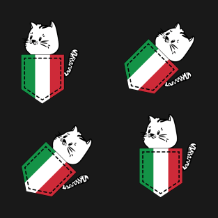 Patriotic Pocket Pussy - Cat Lover -  Italian Patriot T-Shirt