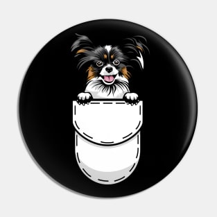 Papillon Pocket Dog Pin