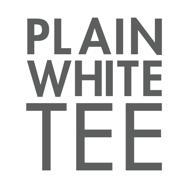 Plain White Tee by kascreativity