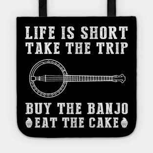 Wanderlust Banjo Cake: Embrace Life's Adventures with a Twist! Tote