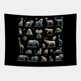 Geometric Wildlife Collection Tapestry