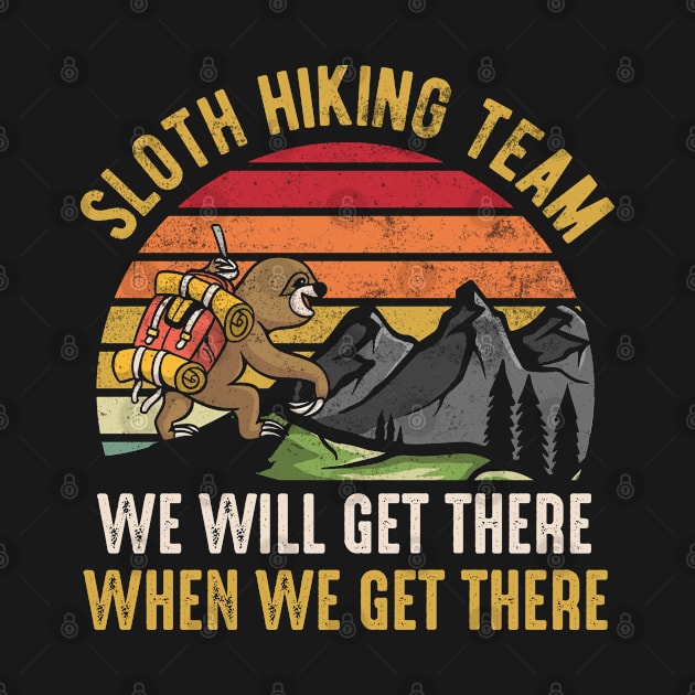 Vintage Sloth Hiking Team We Will Get There Hiker Camper by GreatDesignsShop