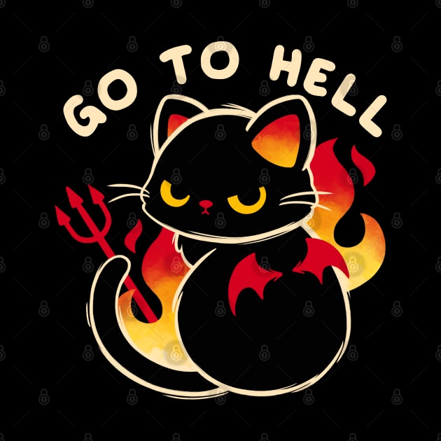 Go to hell cat by NemiMakeit