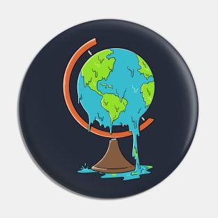 Melted Planet Pin
