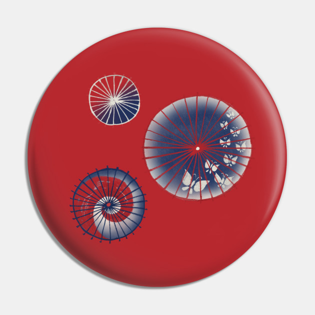 Wagasa 和傘 Oil Paper Umbrella Umbrella Pin Teepublic