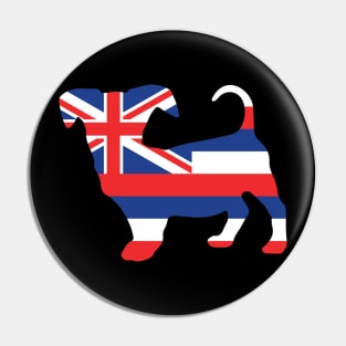 Chiweenie Dog Lover Hawaii Flag Pin