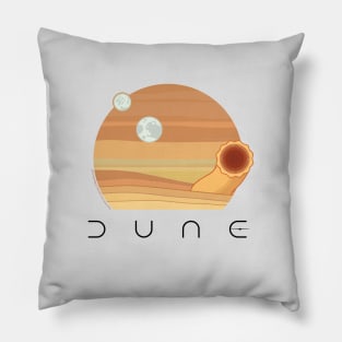 Dune Desert Sandstorm and Sandworm Pillow