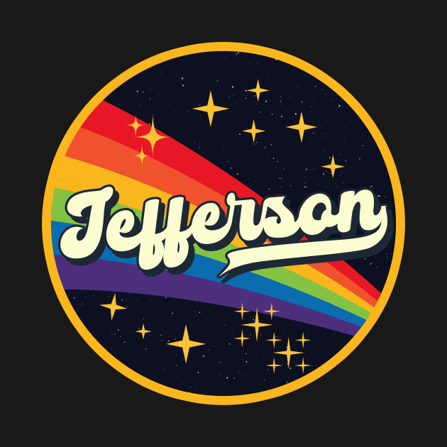 Jefferson // Rainbow In Space Vintage Style by LMW Art