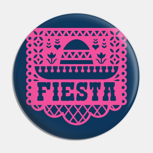 Fiesta Papel Picado Banner with Sombrero Pin by SLAG_Creative