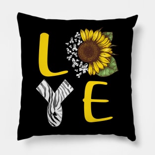 love carcinoid cancer sunflower Pillow