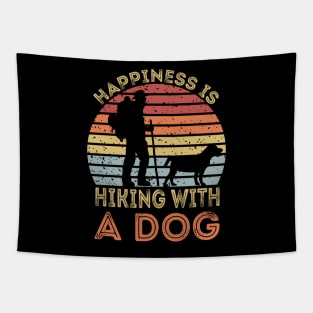 Happiness Is Hiking With A Dog Tapestry