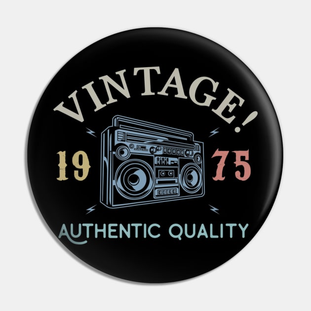 45 years old 1975 Vintage Retro 45th Birthday Gift Pin by bummersempre66