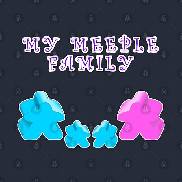 Meeple family 1 man 1 woman 2 boy by MononcGeek