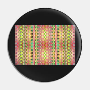 Vintage wavy pattern, colorful waves desing Pin