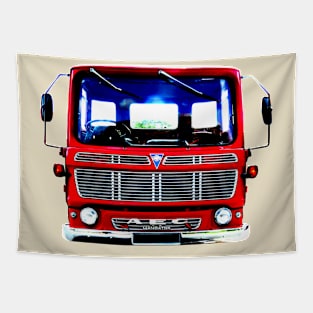 AEC Mandator classic 1970s British lorry bold red Tapestry