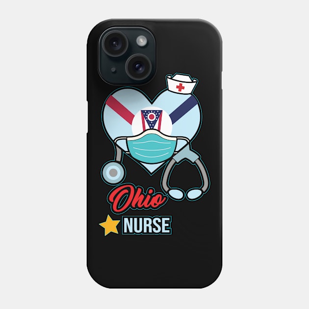 Ohio Nurse - Love RN LPN CNA State Nursing Gift Phone Case by ScottsRed