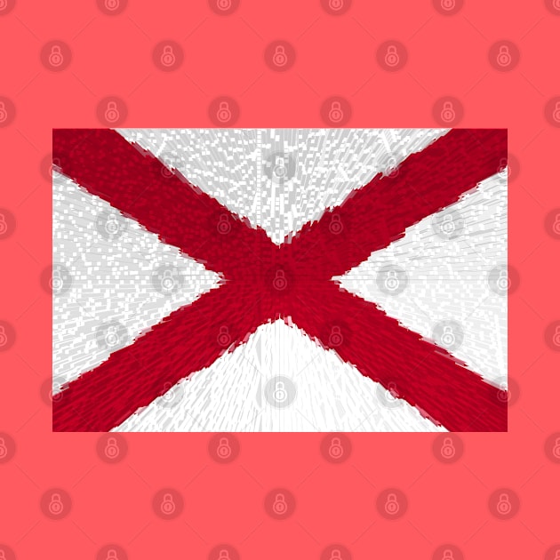 Extruded flag of Alabama by DrPen