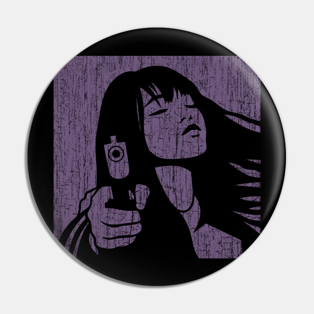 Anime Girl With Gun Pin by vender