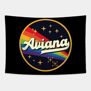 Aviana // Rainbow In Space Vintage Style Tapestry