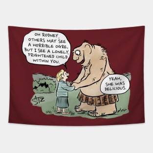 Funny ogre cartroon Tapestry