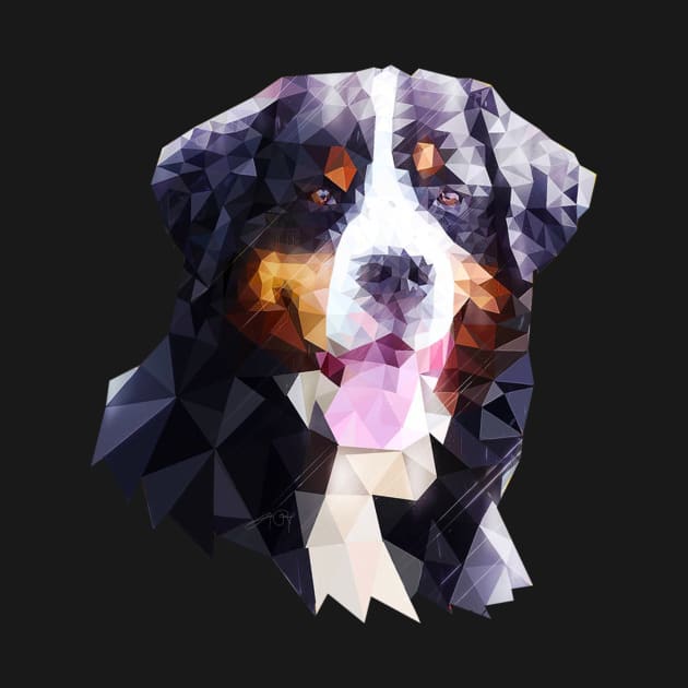 Bernese Mountain Dog (Low Poly) by lunaroveda