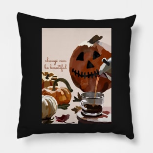 Pumpkin halloween illustration Pillow