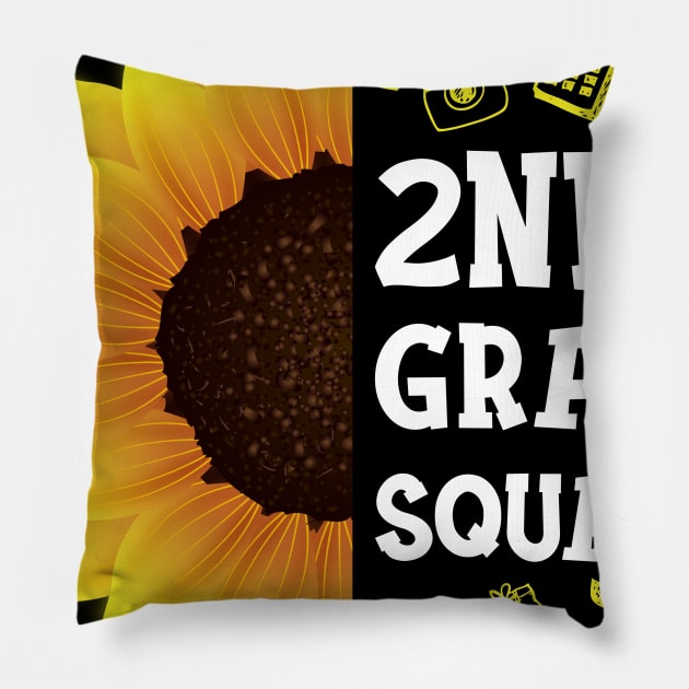 Second Grade Squad Sunflower Students Teachers first day of school Pillow by hardyhtud