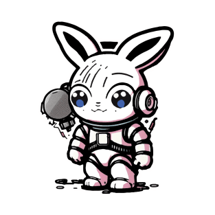 Cute Pink Space Bunny T-Shirt