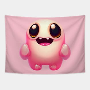 Pink cute monster Tapestry