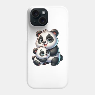 Panda with baby. Phone Case