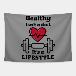 Workout Motivation | Healthy isn't a diet it's a lifestyle Tapestry