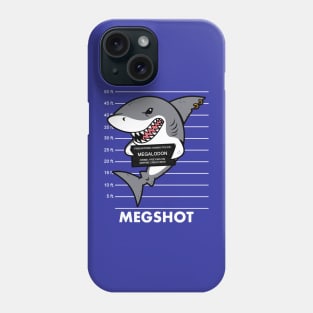 Funny Cute Mean Prehistoric Predator Shark Megalodon Summer Mugshot Cartoon Phone Case