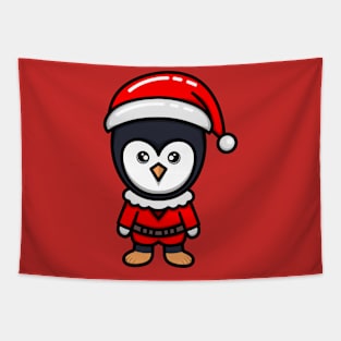 kawaii christmas penguins Tapestry