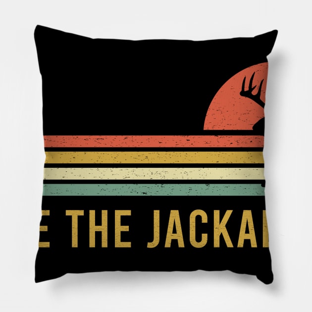 Retro vintage save the Jackalope tshirt for camping-lovers Pillow by juliannacarolann46203