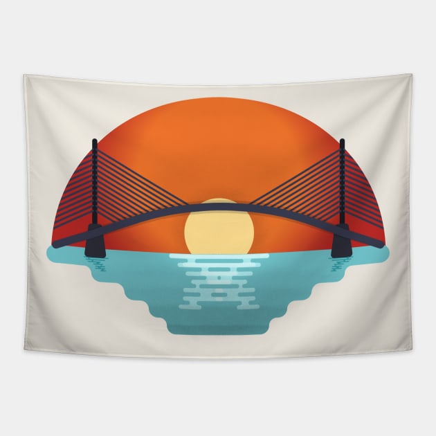 Sunshine Skyway Tapestry by FITmedia