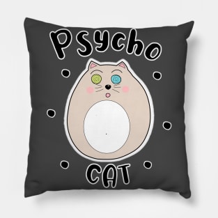 Psycho comic cat Pillow