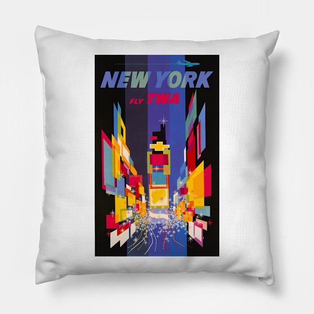 New York in colours Pillow by ezioman