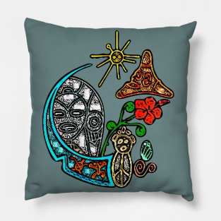 Puerto Rico Taino Symbols Pillow