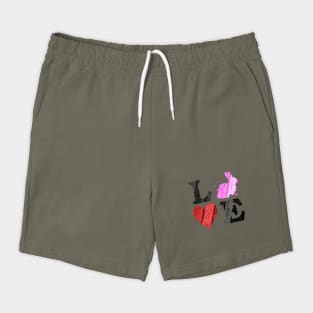 Easter LOVE with Heart and Bunny Shorts