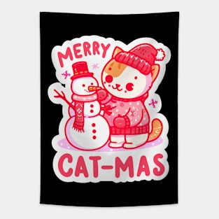 Merry Cat-Mas Tapestry