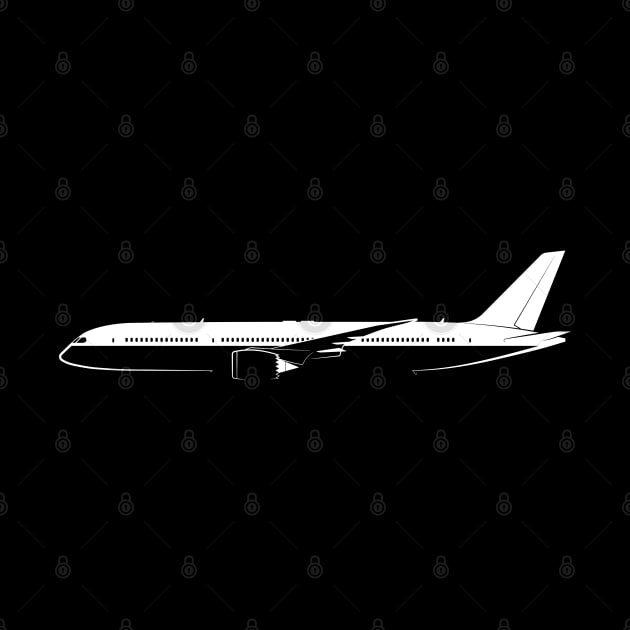 Boeing 787-9 Silhouette by Car-Silhouettes